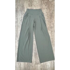 Lululemon Align Wide Leg Olive Green Nulu Yoga Pants LW5GRFR Size 4